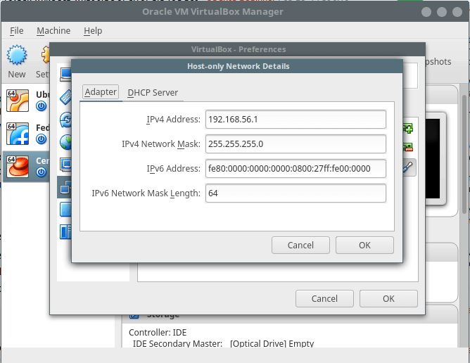 Host Network Details