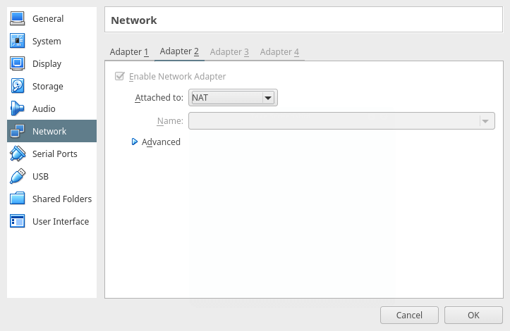 Enable Network Adapter for VM