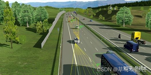 simulated scenario with sensor model in vtd