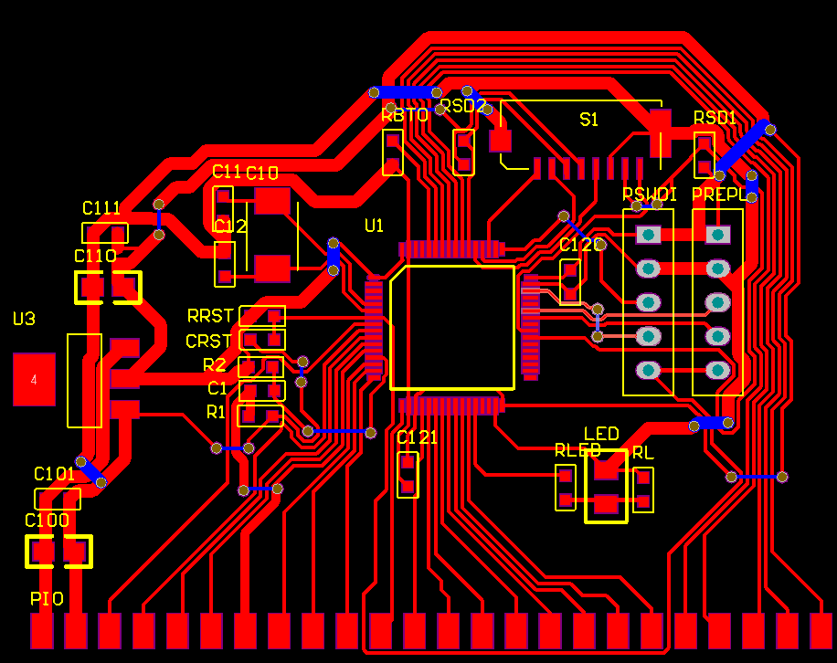 ▲ 图2.1.9 . 用于电路测试的pcb版图设计