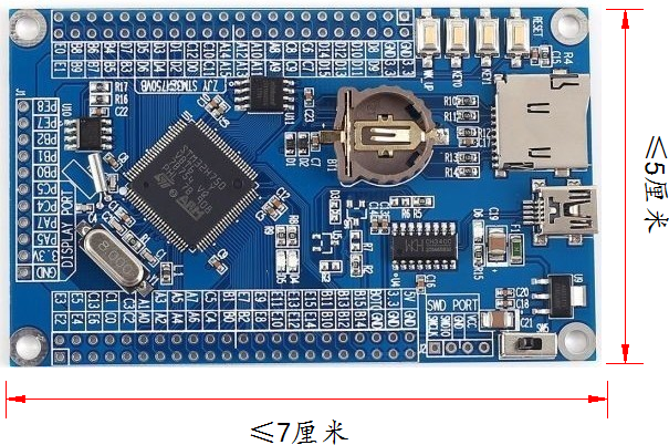 ▲ 图2.1.1 电路尺寸范围示意图