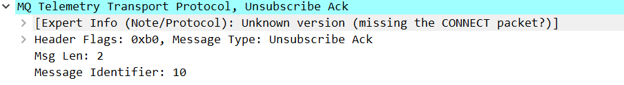 UNSUBACK抓包