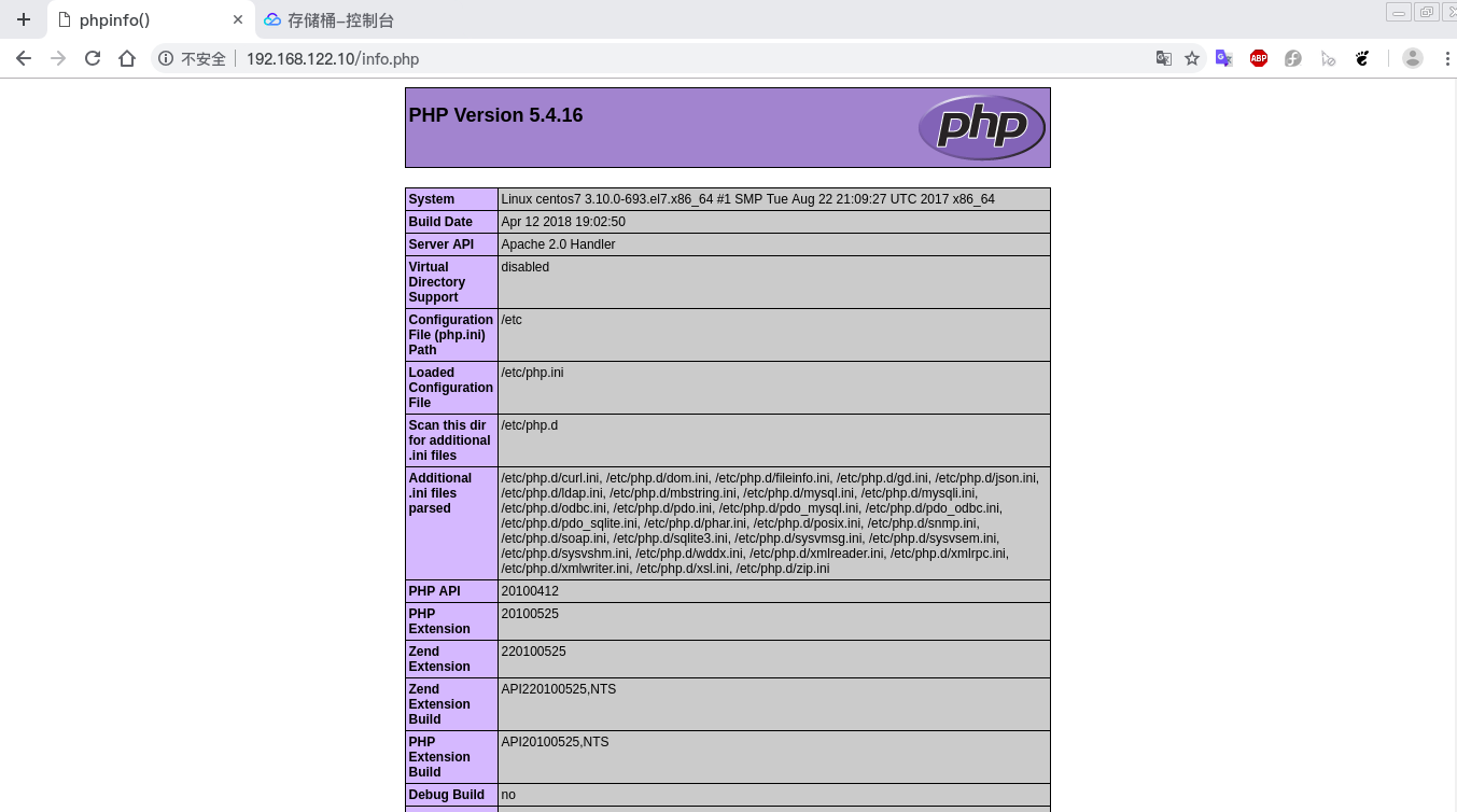 phpinfo