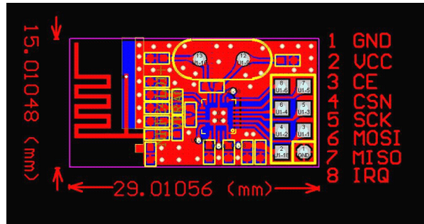 nRF24L01+引脚图