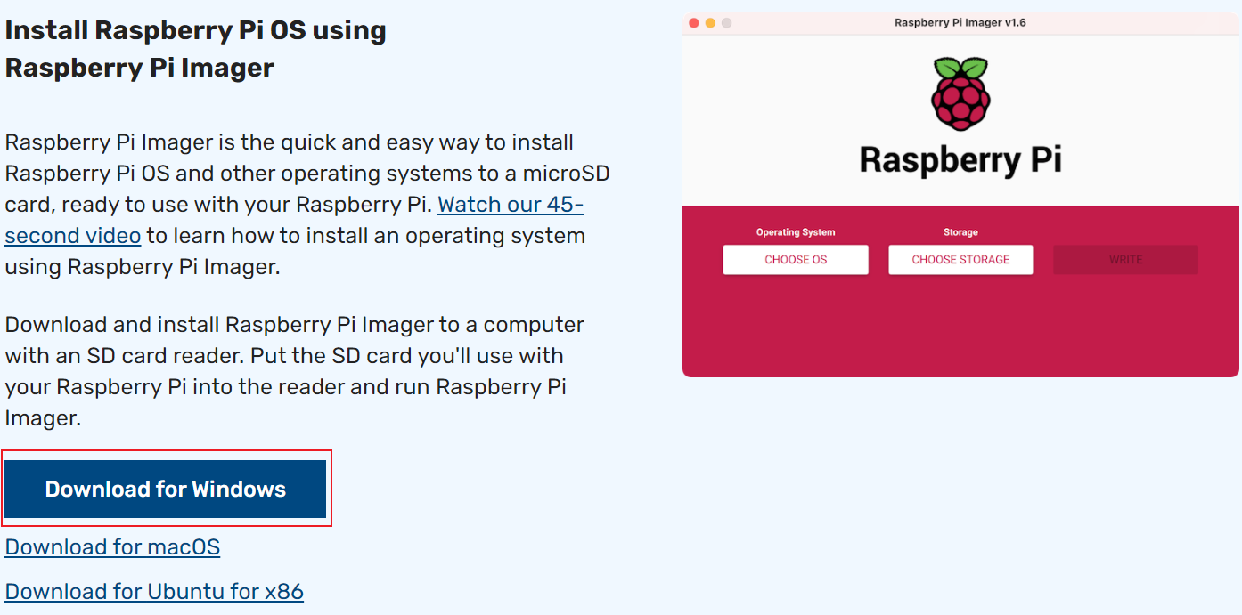 下载Raspberry Pi Imager