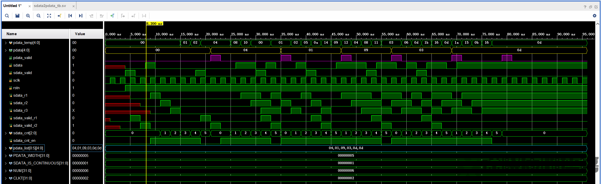 Verilog功能模块-串行数据转并行数据--4