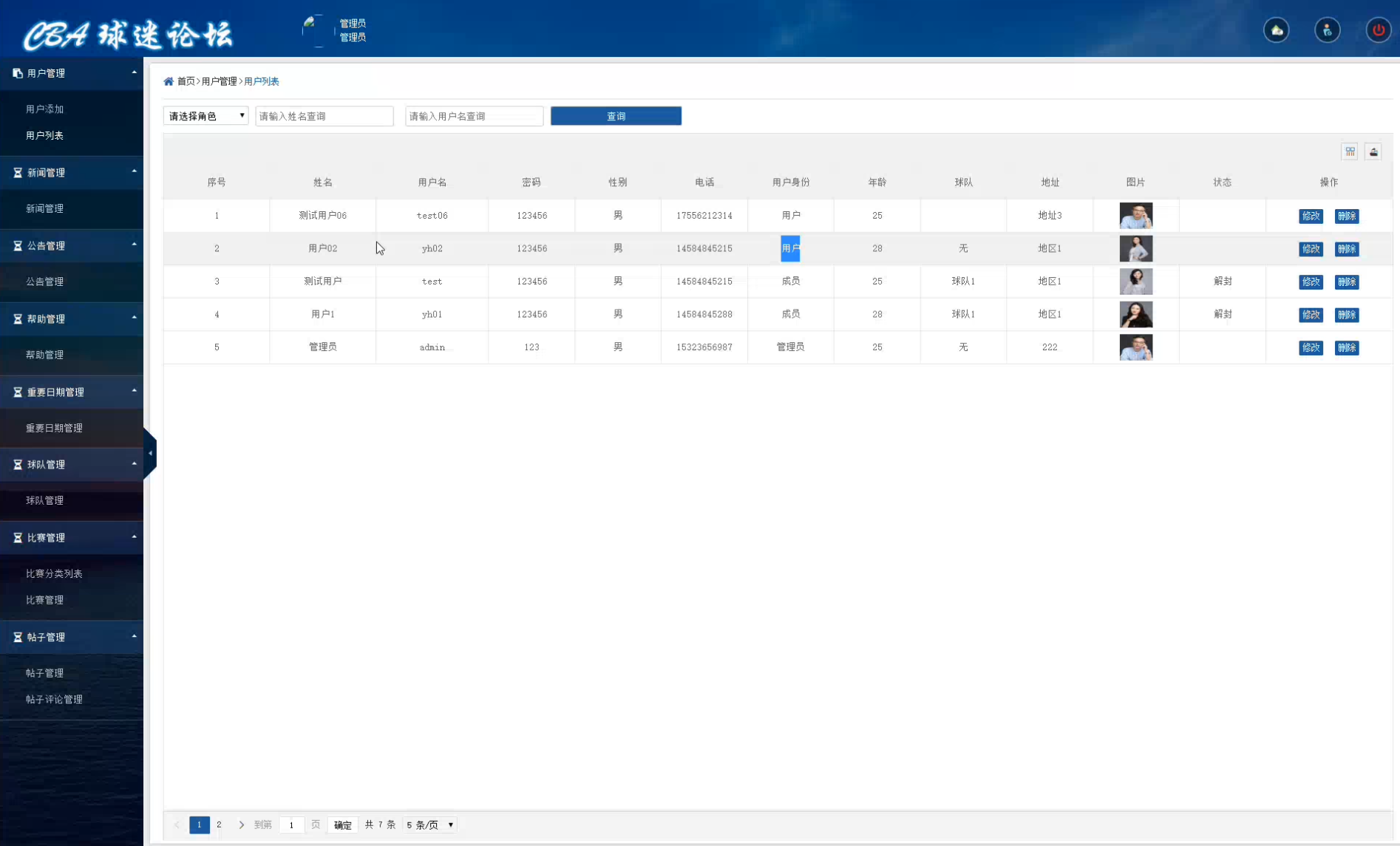 基于SprintBoot的CBA球迷论坛的设计与实现