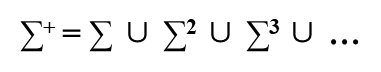 字母表∑的正闭包