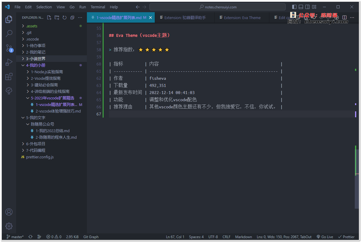 Eva Theme（vscode主题）