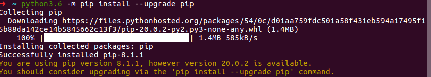 python3.6指定更新pip