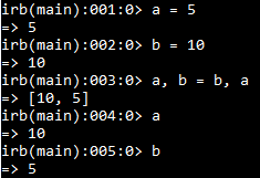 Parallel Assignment in Ruby 2