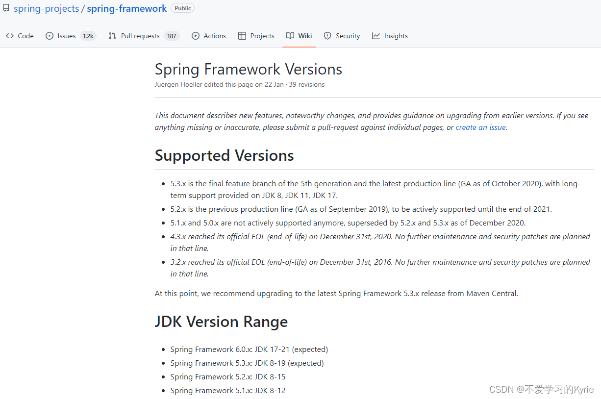 Spring Framework Version