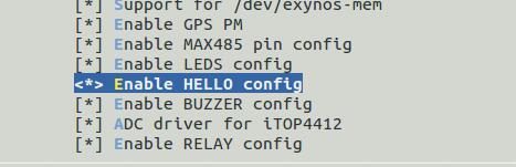 menuconfig添加HELLO