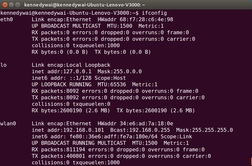 kennedywai@kennedywai-Ubuntu-Lenovo-V3000: ~_013
