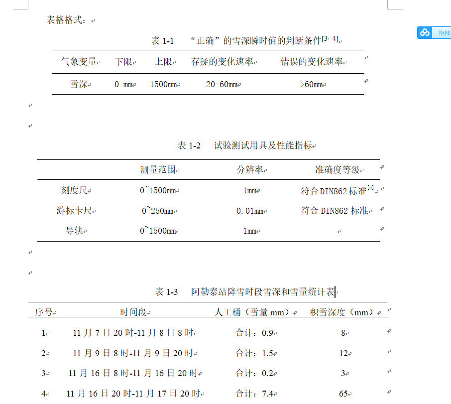 表注效果