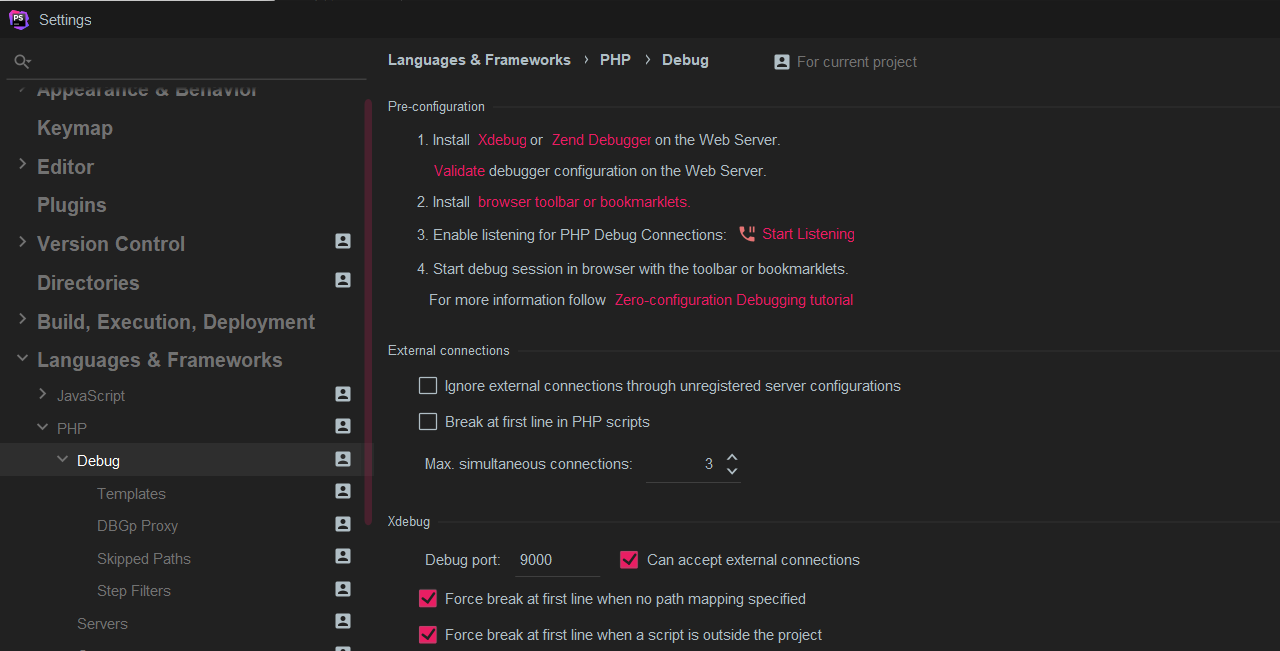 phpstorm 配置 xdebug