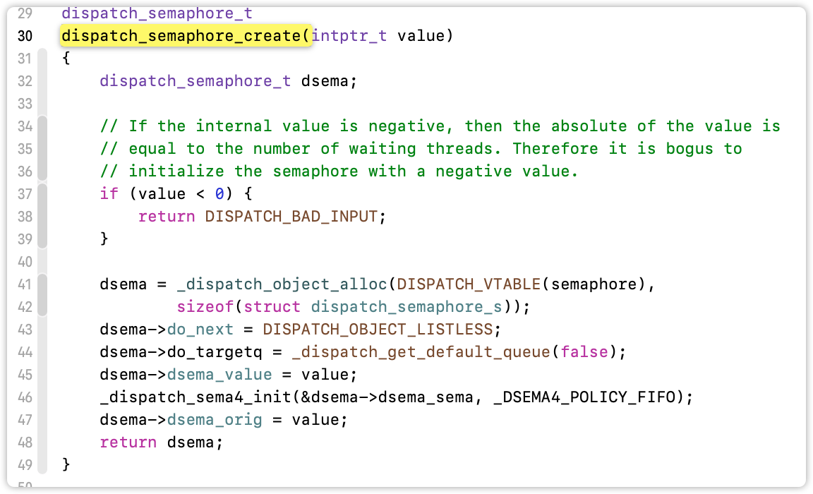 dispatch_semaphore_create