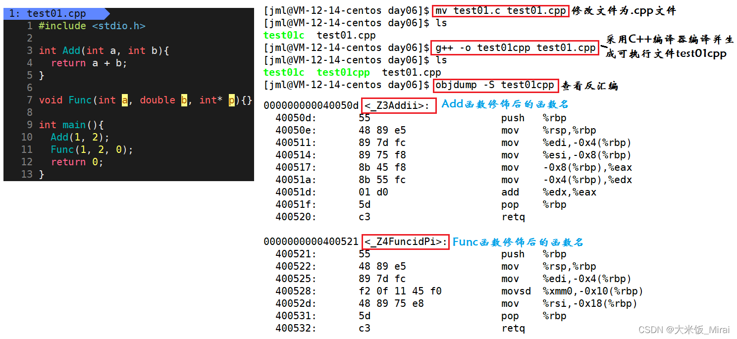 C++函数名修饰示例