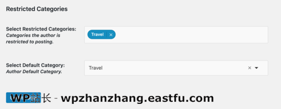 如何将作者限制在WordPress中的特定分类 1