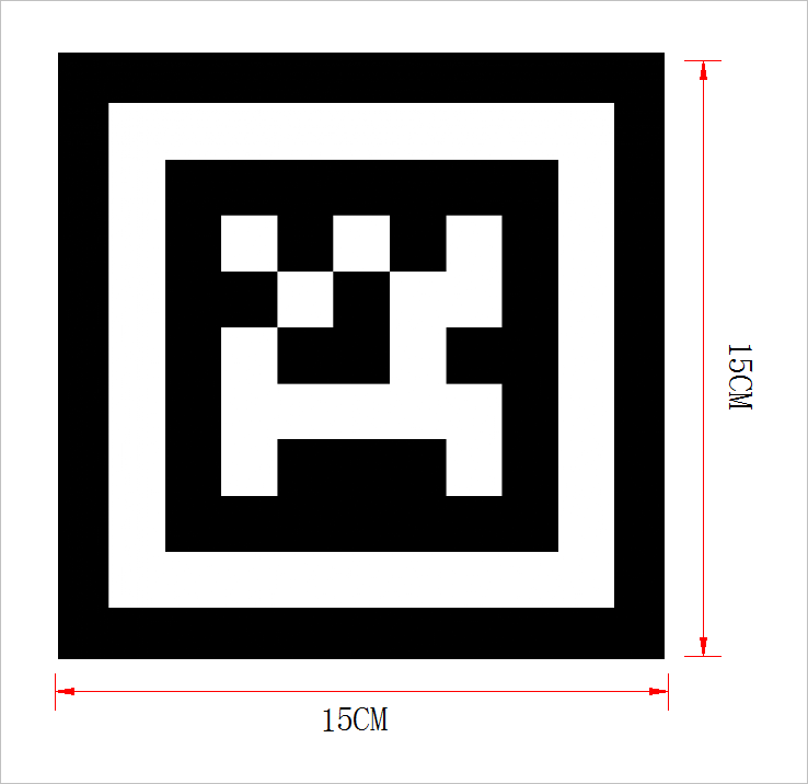 ▲ 图1-1 Apriltag码图片尺寸标准