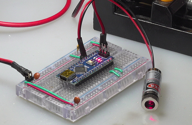 ▲ 图4-5 Arduino Nano驱动激光管