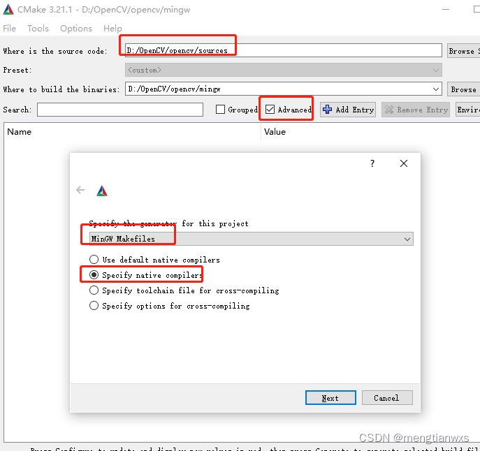 cmake 做对应关系