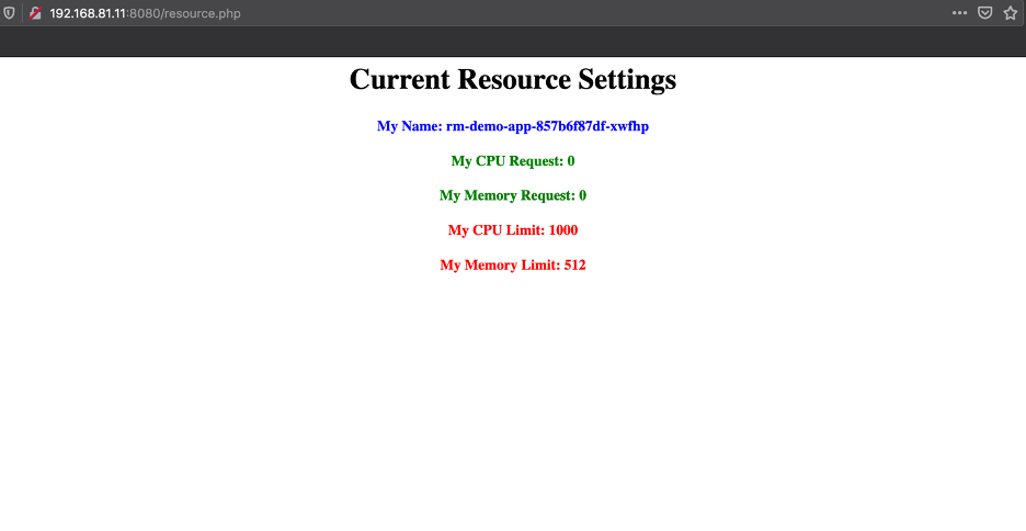 vSphere Pod Default Resource