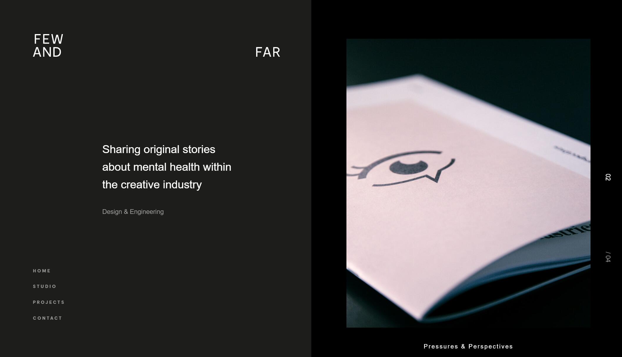 Website design inspiration – Few and Far