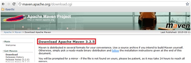 Download Apache Maven Project