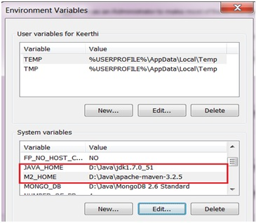 Setting Maven Environment Variable