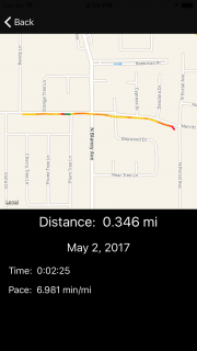 app like runkeeper - color-coded map