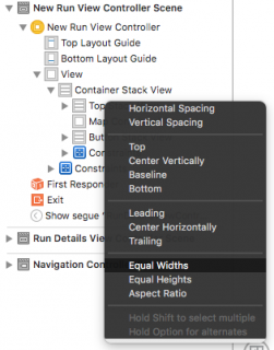 Equal widths constraint