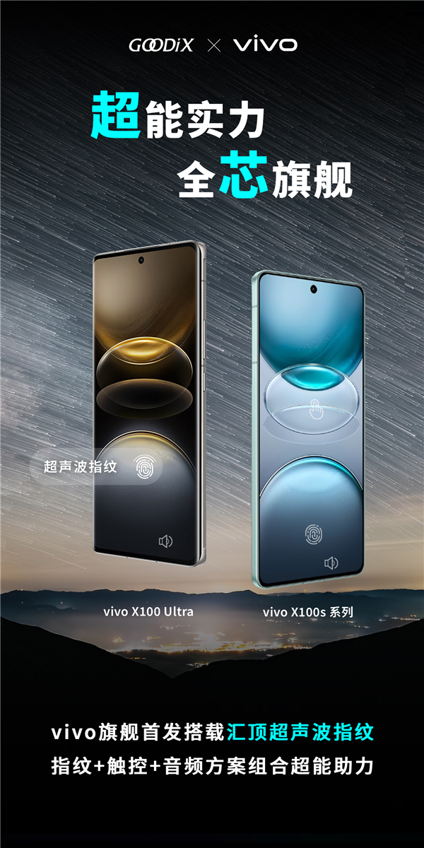 自主知识产权！vivo x100 ultra首发汇顶科技超声波指纹