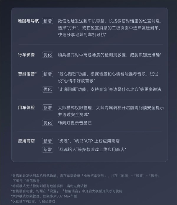 小米su7全新ota升级推送：城市noa可识别公交车限行时间