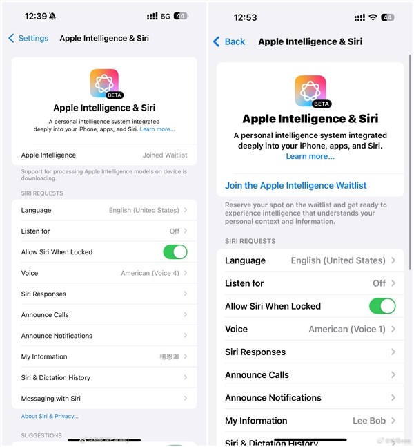 国行版被苹果限制！博主实测港版/美版iphone 15 pro可以激活apple intelligence