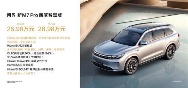 25万元级的全能suv！问界新m7 pro一图看懂