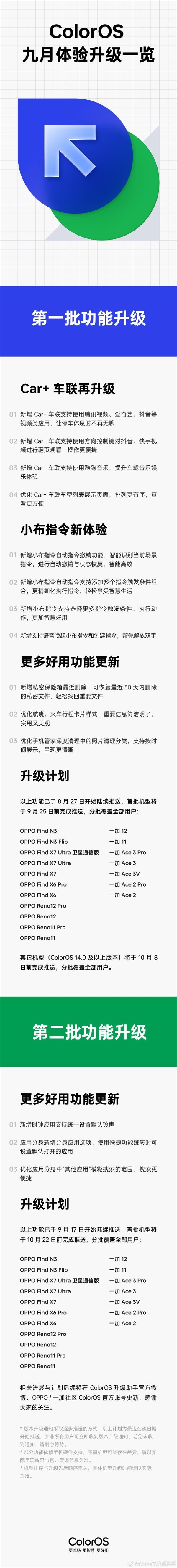 car 车联功能大升级！oppo coloros 9月升级内容公布：支持使用视频类应用