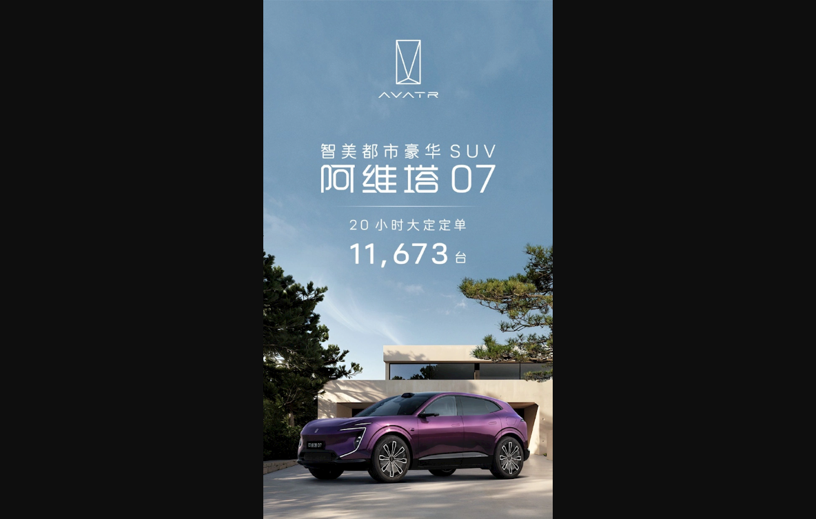 21.99万起上市就爆卖！阿维塔07上市20小时大定11673台